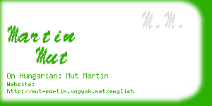 martin mut business card